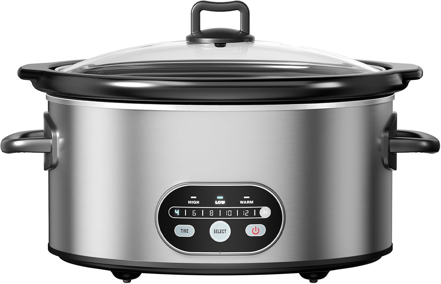 Slow Cooker 8 Quart, Ceramic Nonstick Coating, Programmable Slow Cooker with Dishwasher Stoneware Pot and Tempered