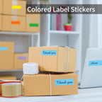Color Coding Labels,400 PCS 1" x 3" Blue Rectangular Colored Labels Stickers
