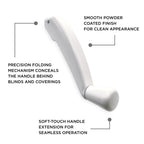 Folding Casement Window Crank Handle with Space Saving Low Profile Design