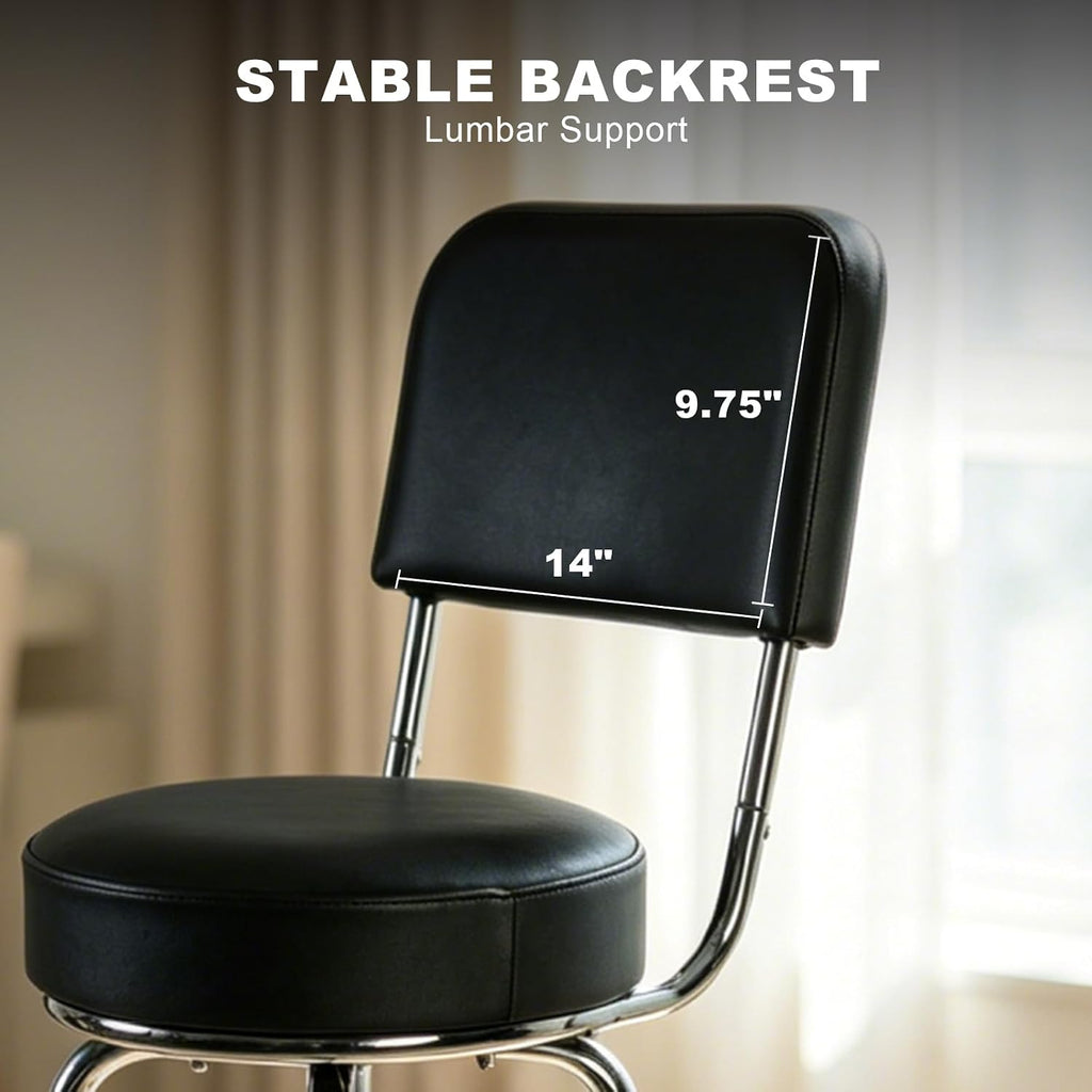 Swivel Bar Stool with Backrest