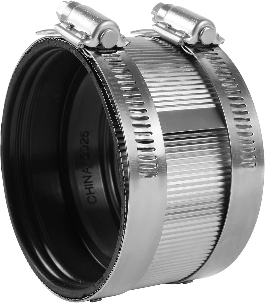 5Pcs EFIELD 3" No-Hub Coupling with Stainless Steel Clamps(CLAMP050-5)