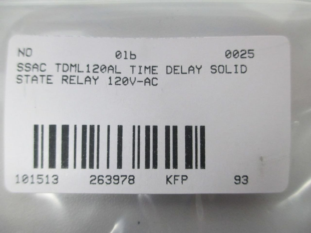 SSAC TDML120AL Time Delay Relay T52061
