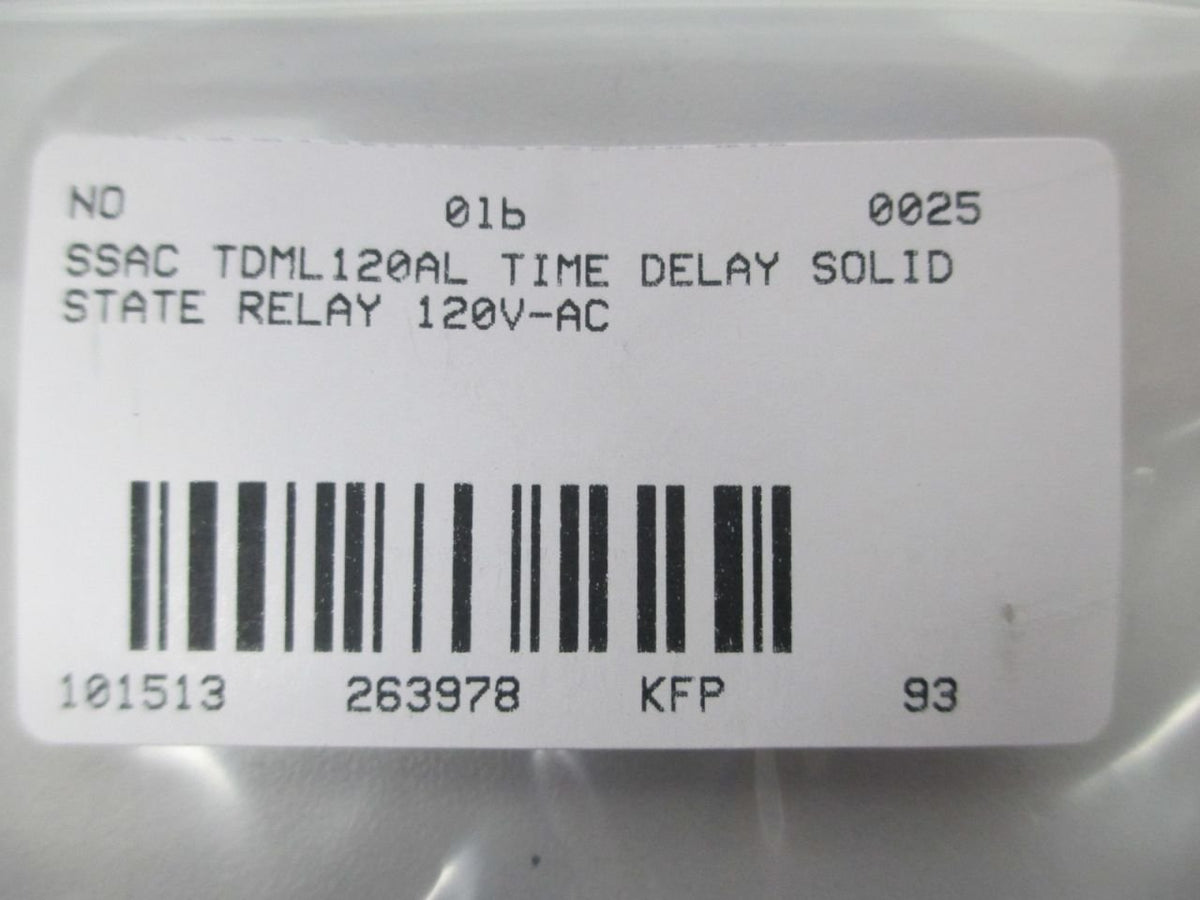 SSAC TDML120AL Time Delay Relay T52061