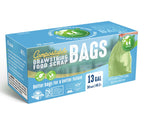 Compostable Drawstring Bags, 13 Gallon, 30 Count, Extra Thick 1 Mil