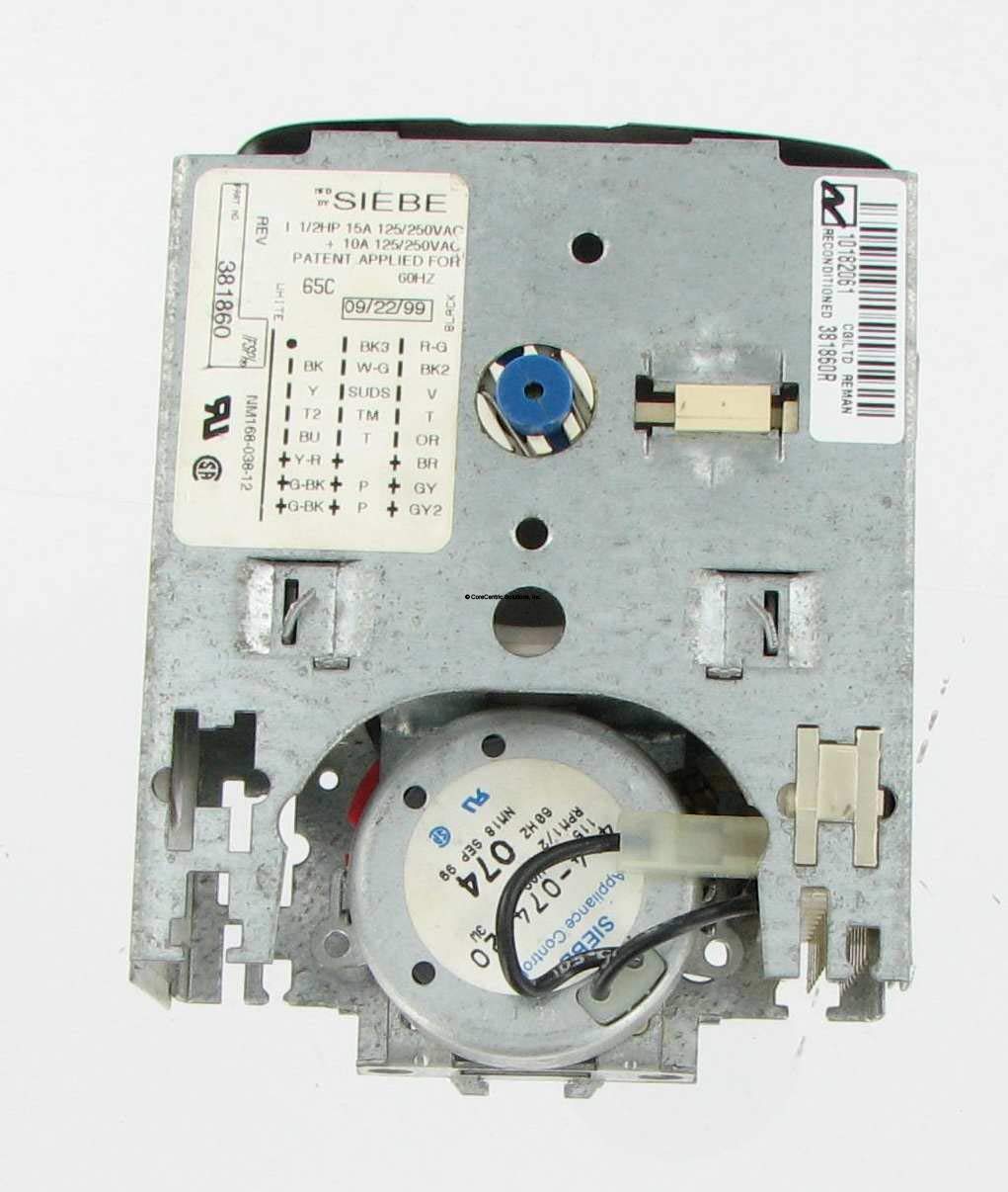 CoreCentric Remanufactured Laundry Washer Timer Replacement for Whirlpool 381860 / WP381860