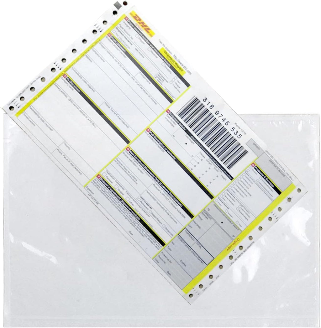 Packing List Envelopes, Clear 7.5" x 5.5" Self Adhesive Shipping Labels Envelope Pouches (100 PCS)