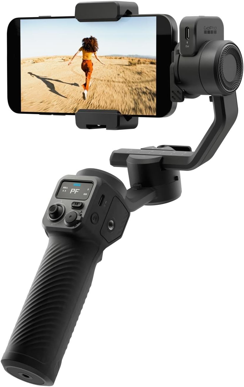 Fluid Pro AI 3-Axis Gimbal Stabilizer for GoPro Cameras and Smartphones, Subject Tracking, Lighting, Wireless Camera
