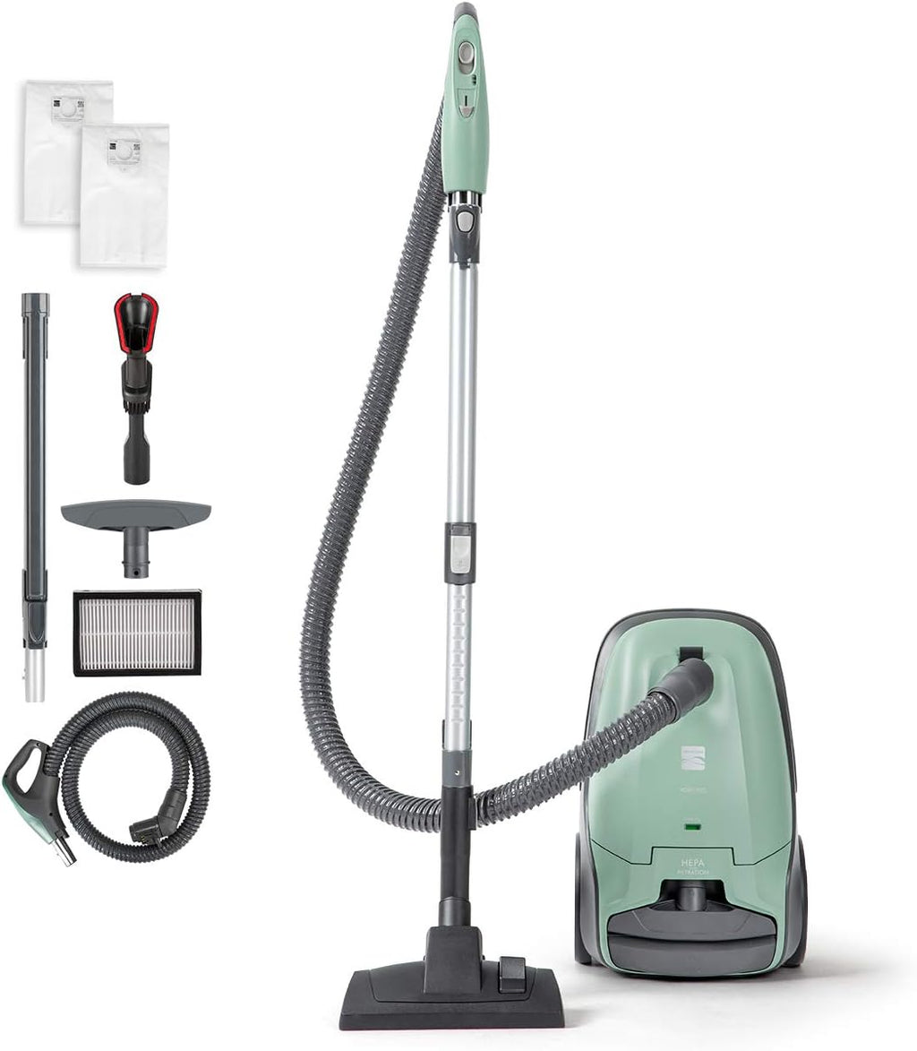 BC2005 Pet Friendly Lightweight Bagged Canister Vacuum Cleaner with Extended Telescoping Wand, HEPA Filter