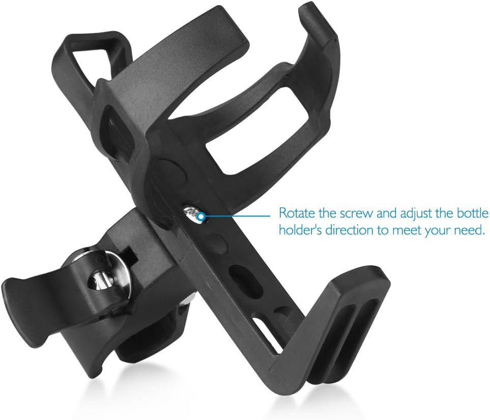 2 Pack Bike Water Bottle Holders No Screws, Universal Bike Cup Holder, 360 Degree Rotatable Bike Water Bottle Cage