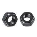 Kozelo 50pcs Hex Nuts 1/4"-28 Carbon Steel Fine Thread Black