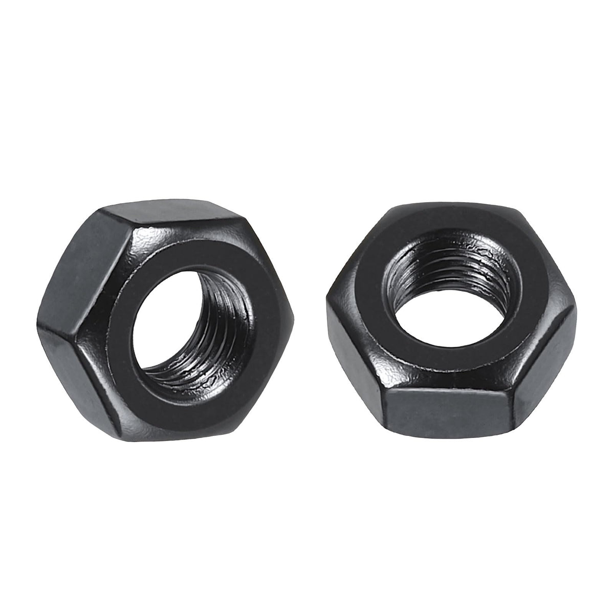 Kozelo 50pcs Hex Nuts 1/4"-28 Carbon Steel Fine Thread Black