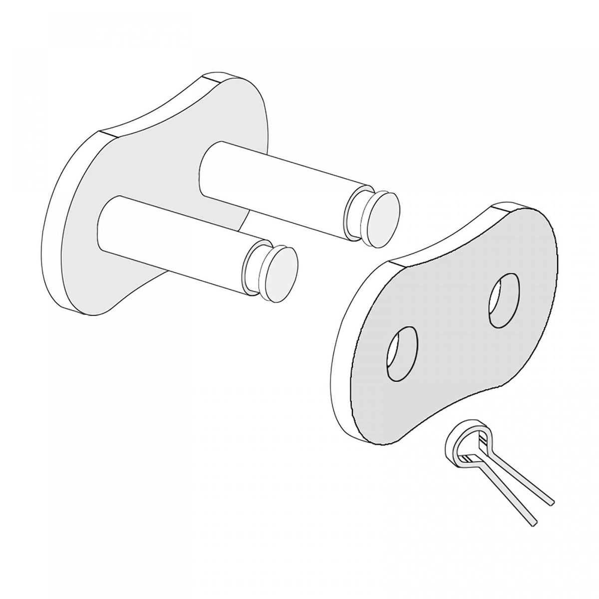 uxcell 5Pcs #100 Chain Master Connector Link Roller, 1 1/4" Pitch Carbon Steel, Standard Connecting Split Links for 20A Chain