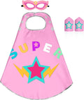 Star Superhero-Cape and Mask for Kids, Super-Hero-Costumes for Girls Boys Dress Up Toys Birthday Gifts
