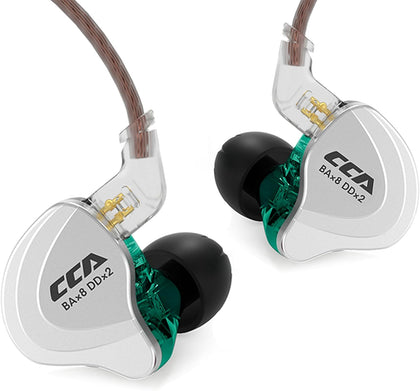 C10 in Ear Monitor Headphone 10 Hybrid Drivers Wired Earbud 4BA 1DD HiFi IEM Earphones Stereo Noise Isolating