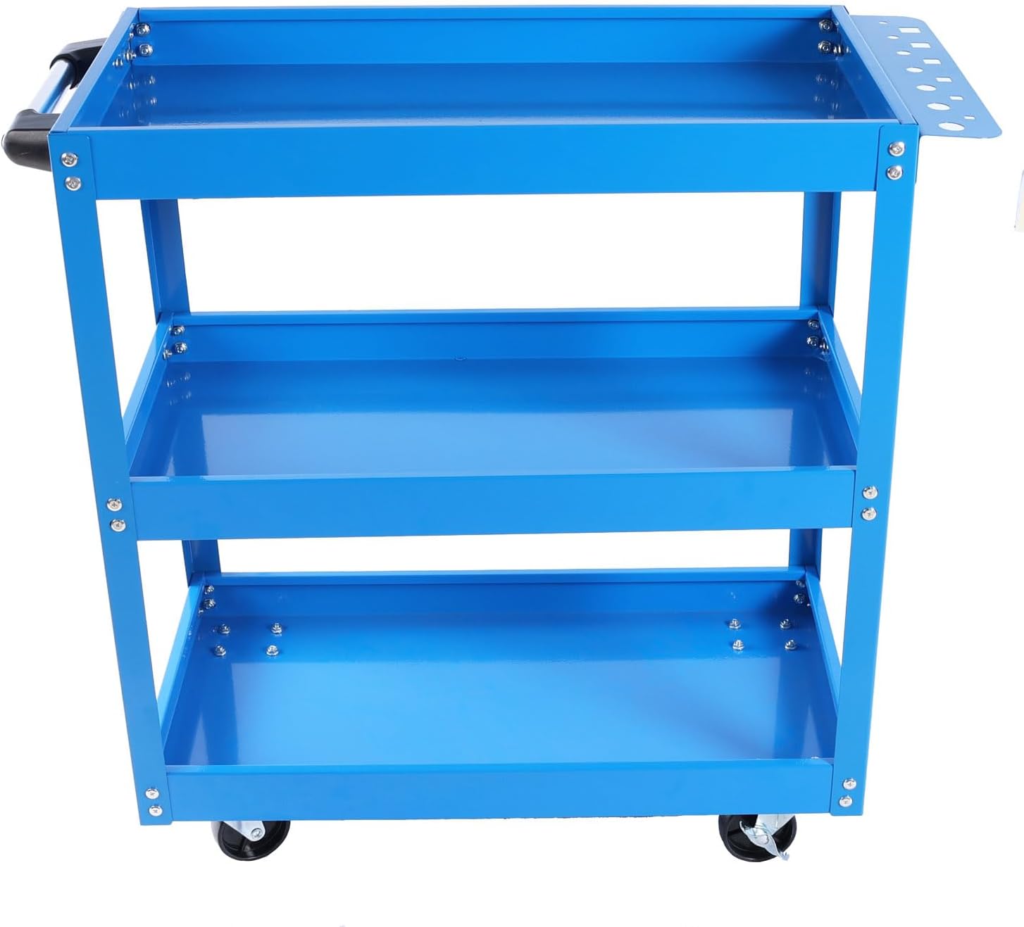 3-Tier Utility Cart,3 Shelves Rolling Carts with Brake Wheels,450lbs Load Capacity,Heavy Duty Mechanic Storage Cart