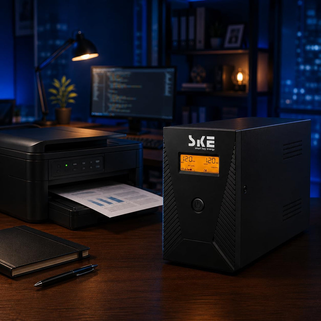 600VA/360W Ups Battery Backup and Surge Protector,Computer Uninterruptible Power Supply Units,SKE Ups Power Supply