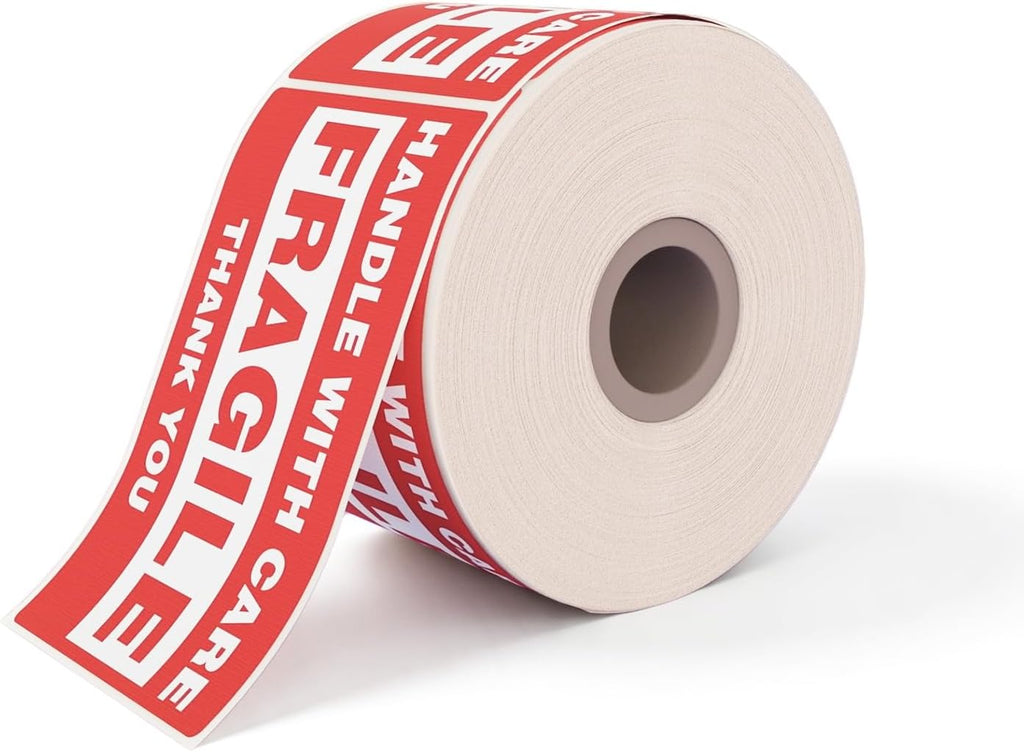 3x2 Fragile Stickers for Shipping and Moving, 500 Fragile Labels Per Roll