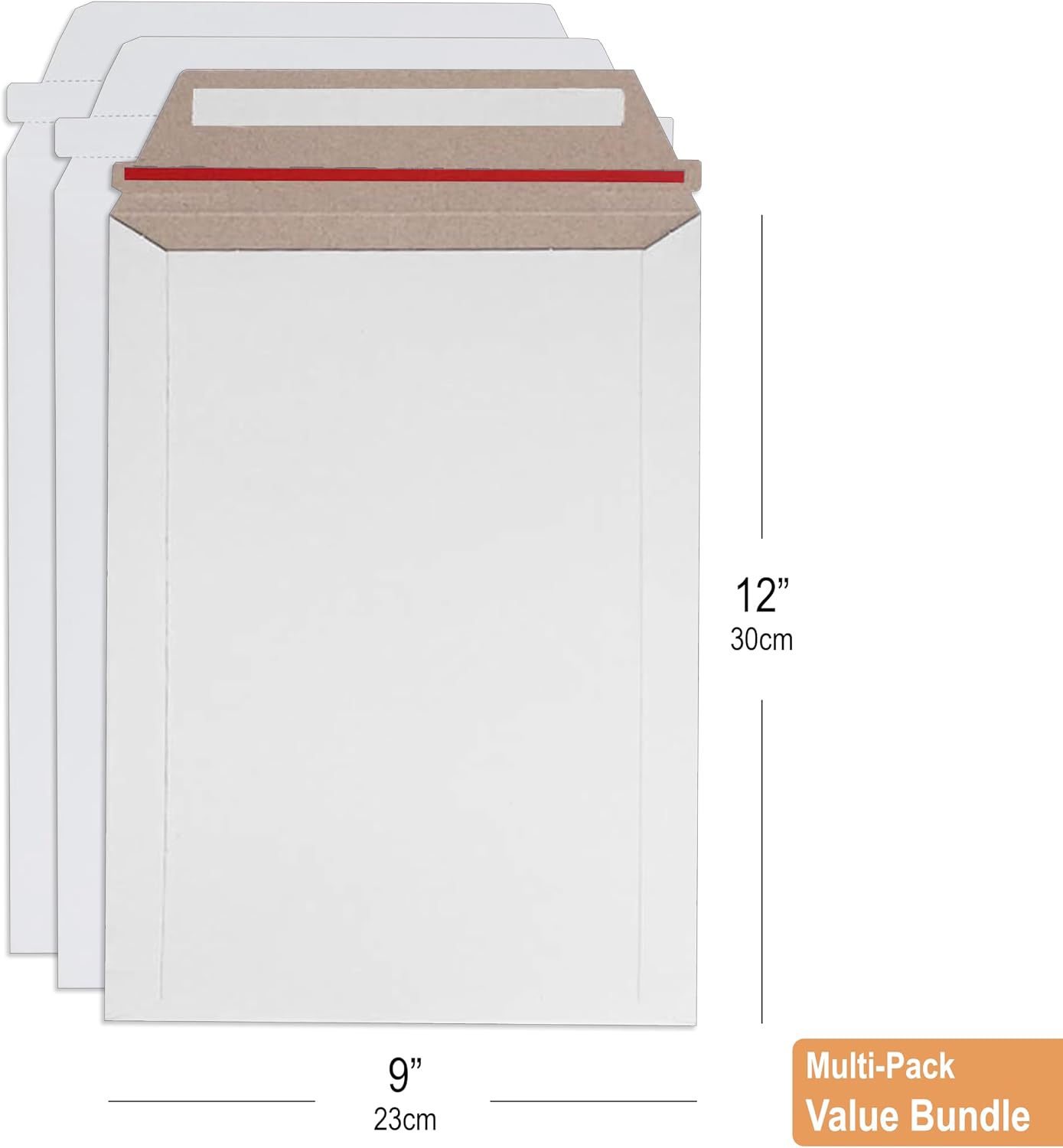 Durable Self-Seal Rigid Mailers 9 x 12 inch (100 Pack) – White, Lightweight, Tear-Resistant for Photos, Documents &