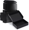 9x6x2 Black Small Shipping Boxes, 20 Packs Corrugated Cardboard Mailer Boxes for Packaging Small Business Mailing