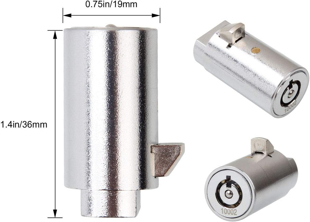 Candy Machine Key, High Security Vending Machine Lock and Key (Keyed Alike), 5-Pack Soda Machinee Locks Pick Tubular
