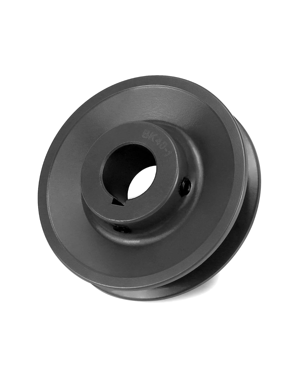 QWORK BK401 V-Belt Pulley 1" Bore, Cast Iron Single Groove Web Sheaves, 3.95" Outer Diameter, 6330 RPM, High Wear and Galling Resistance A Belt Section
