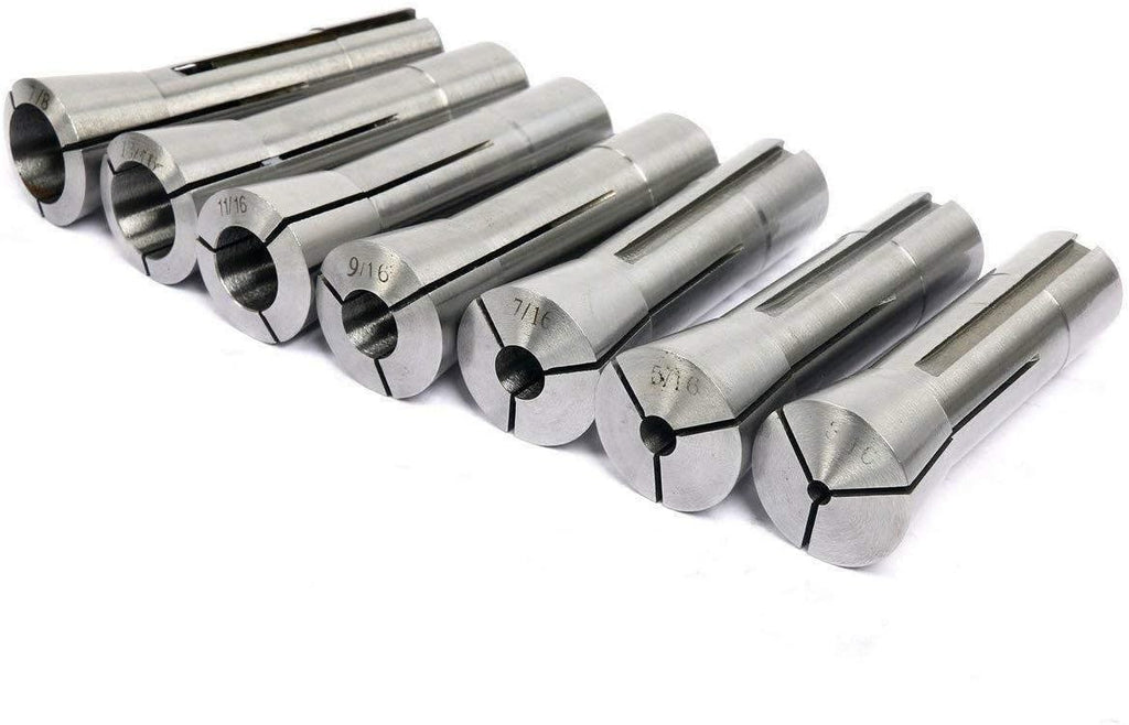8MILELAKE 13pcs 1/8-7/8" Precision R8 Collets Set Mill Chuck Holder Kit