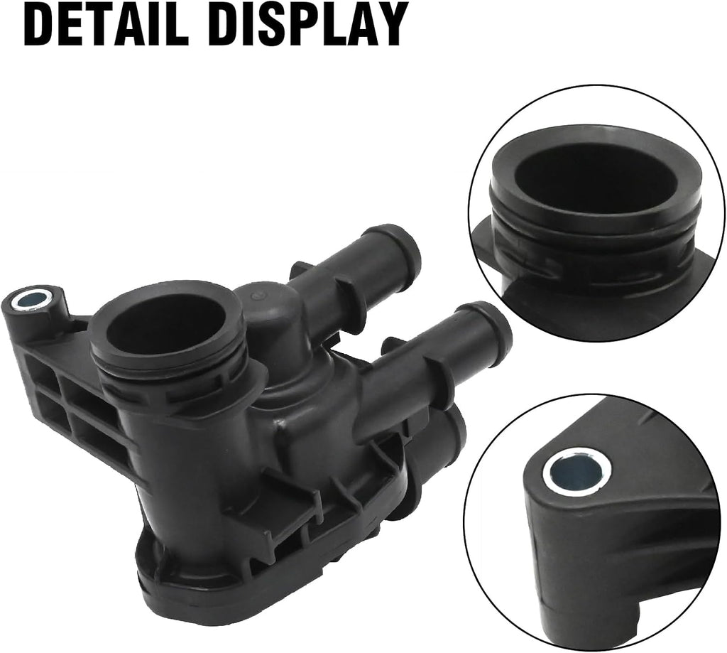 Anxingo 902-1123 Engine Coolant Thermostat Housing Assembly Replacement for Ford Escape L4 1.5L 2017-2019, Fusion L4 1.5L 2014-2020, Replaces 86250, 930180, 902-1123, DS7Z8592F