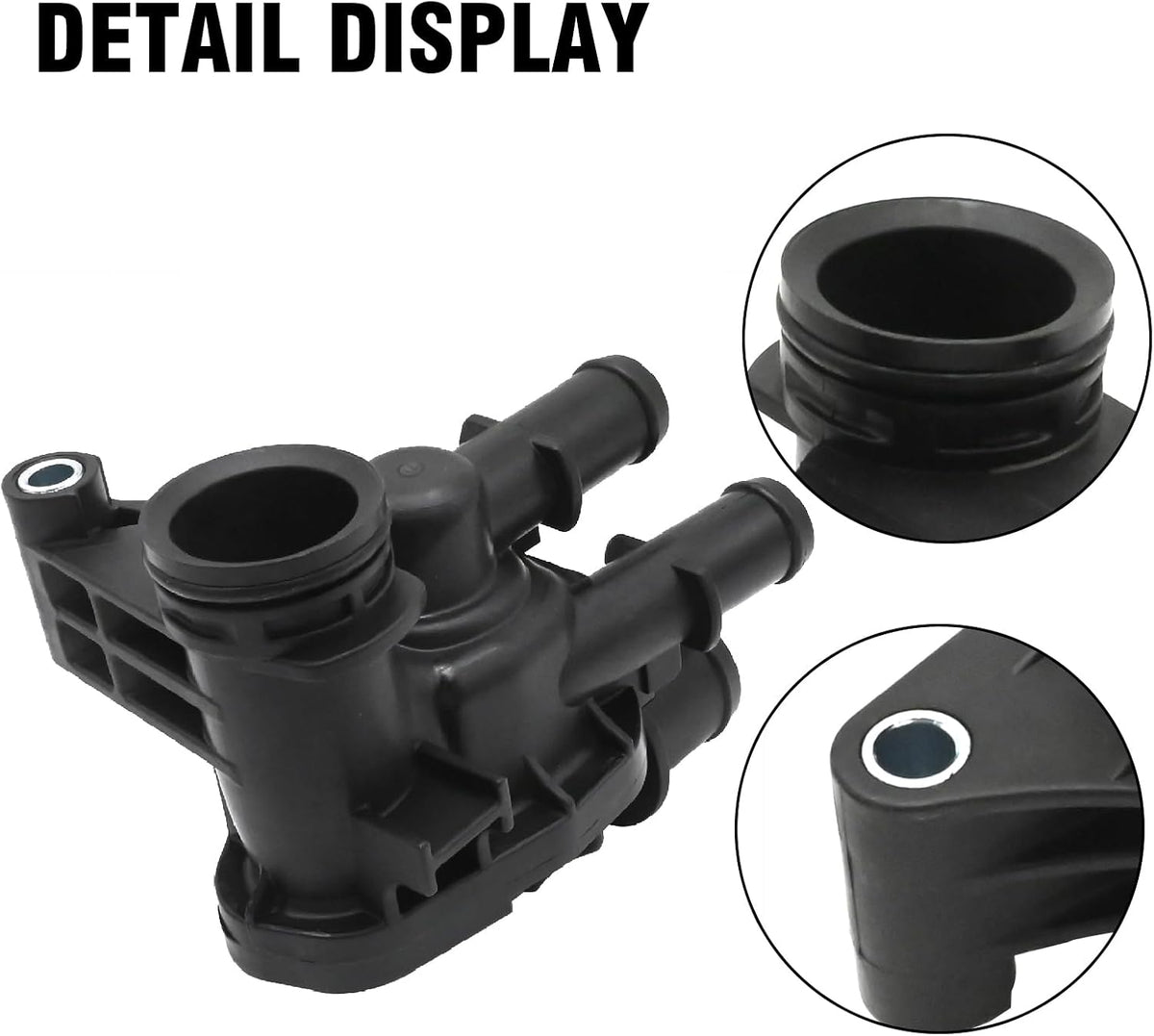 Anxingo 902-1123 Engine Coolant Thermostat Housing Assembly Replacement for Ford Escape L4 1.5L 2017-2019, Fusion L4 1.5L 2014-2020, Replaces 86250, 930180, 902-1123, DS7Z8592F