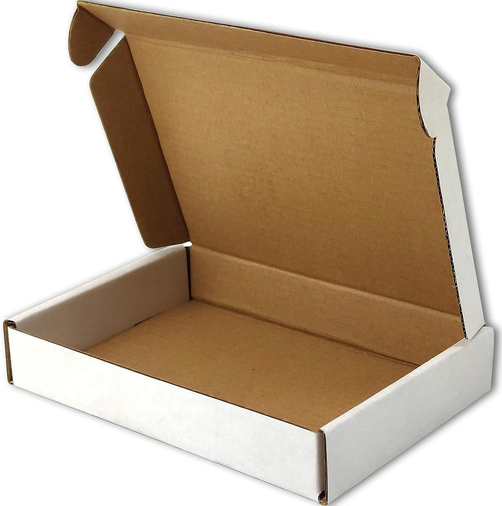 7x5x1 Shipping Boxes White Mailer Corrugated Cardboard Box Set of 100