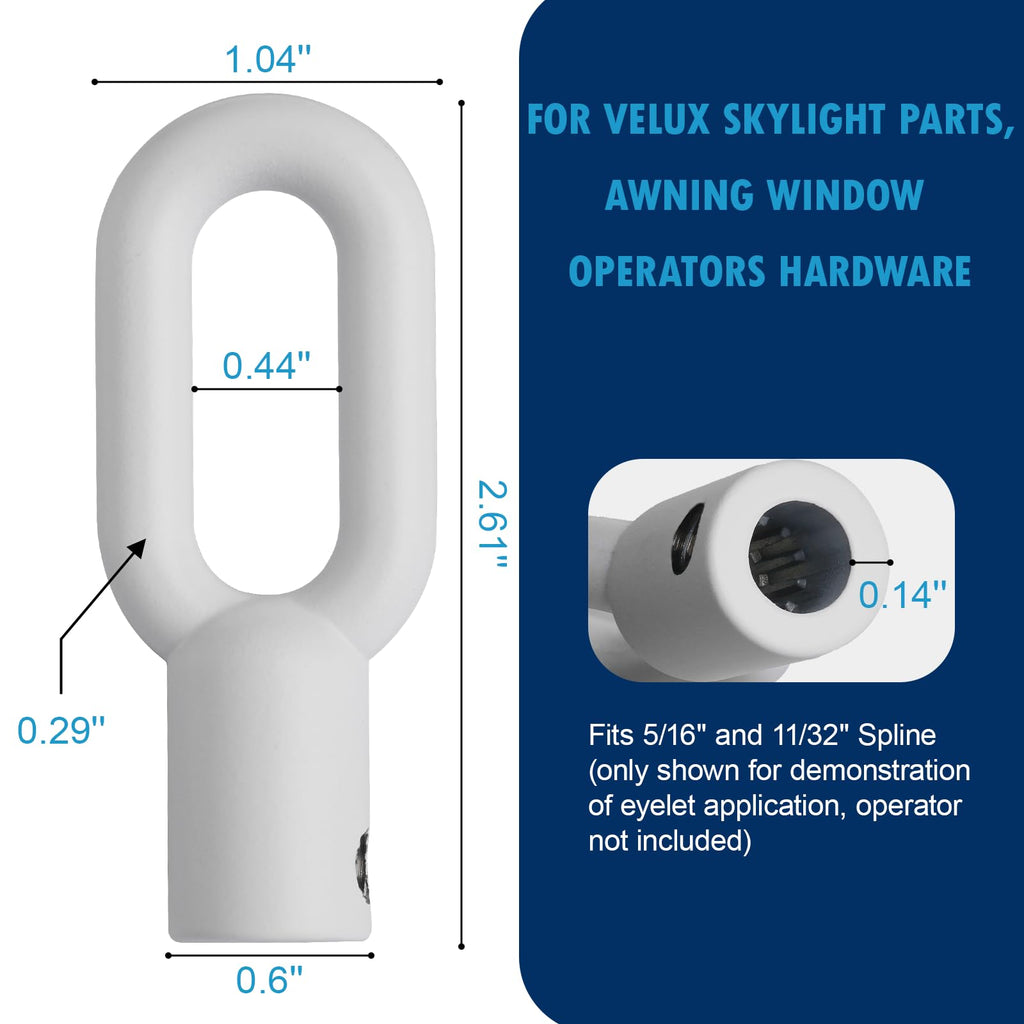 Skylight Eyelet Adapter Compatible with Velux Operator, Window Repair Part