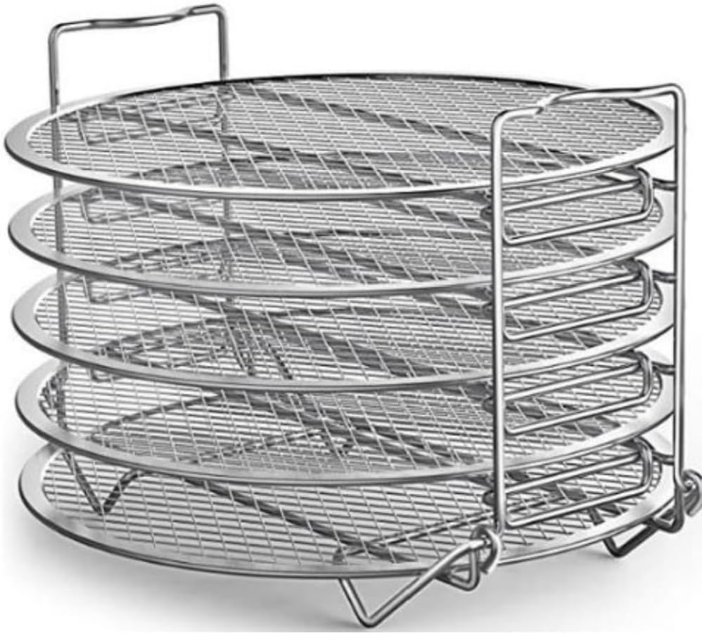 Dehydrator Rack Stainless Steel Stand Accessories Compatible with Instant Pot Air Fryer Crisp Lid 6 Quart Air Fryer