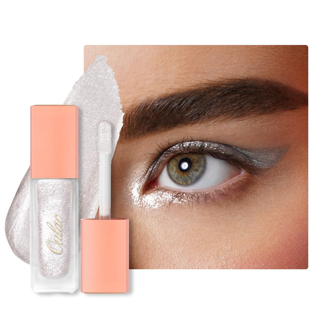 Liquid Glitter Eyeshadow Liquid Eyeshadow White Eye shadow| Liquid Eyeliner Shimmer Eye Makeup| Non-creasing