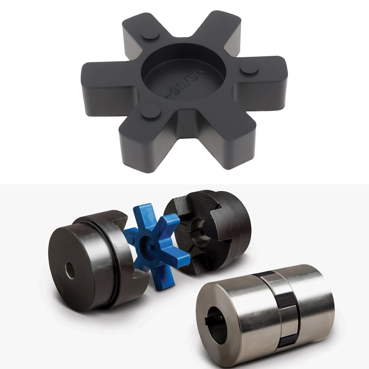 4PCS L095 Solid Jaw Coupling Elastomer Spider Insert NBR Rubber 53.5x12mm for Pumps Fans Motors