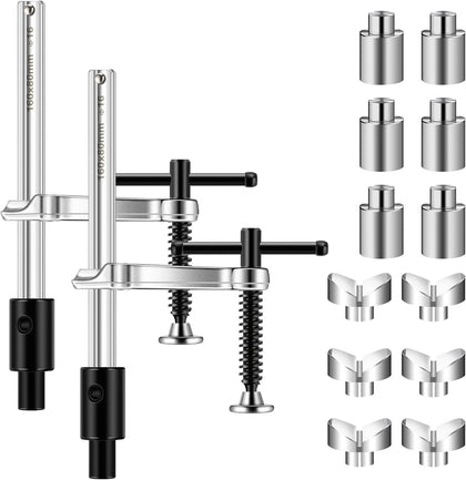 2 Pcs Welding Fixture with T-handle 12 Pcs 5/8 Inch Welding Table Fixture Pin Set Maximum Opening 6-1/2 Inch Throat