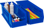 12 Pack AkroBins Plastic Storage Bins, Space-Saving Stackable Organizers for Garage, Classroom and Warehouse