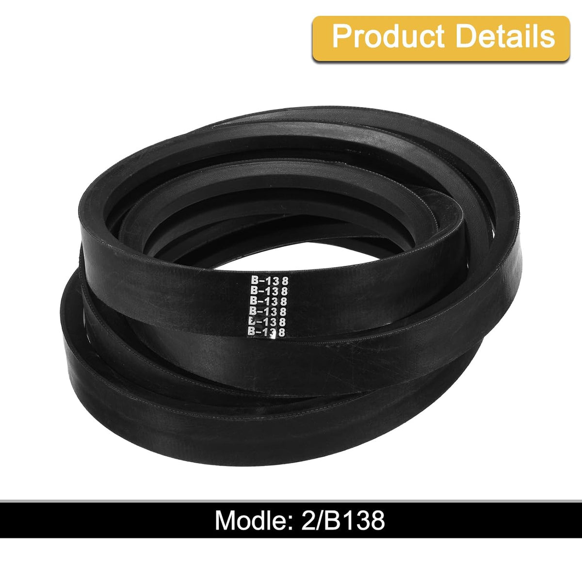 uxcell 2/B138 Classic Wrapped 2 Banded 141" Outer Circ B Profile V-Belt
