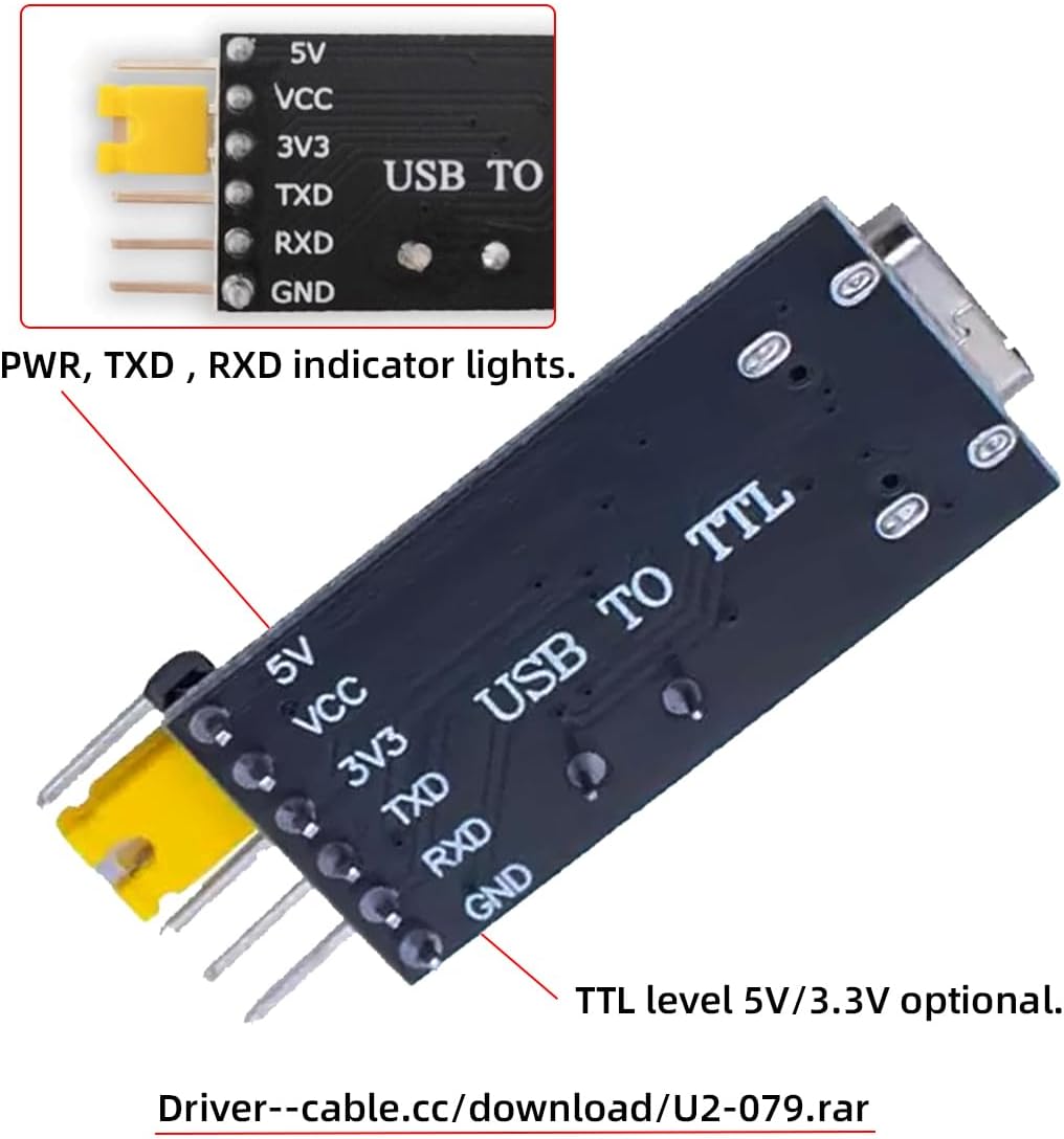 USB-C Type-C Female to TTL Converter UART STC Module Serial Programmer CH340G CH340 3.3V 5V Adapter Replace PL-2303