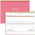 Weekly Productivity Planner - 8.5" x 11" Dashboard Desk Notepad Has 6 Focus Areas to List Tasks for Goals, Projects