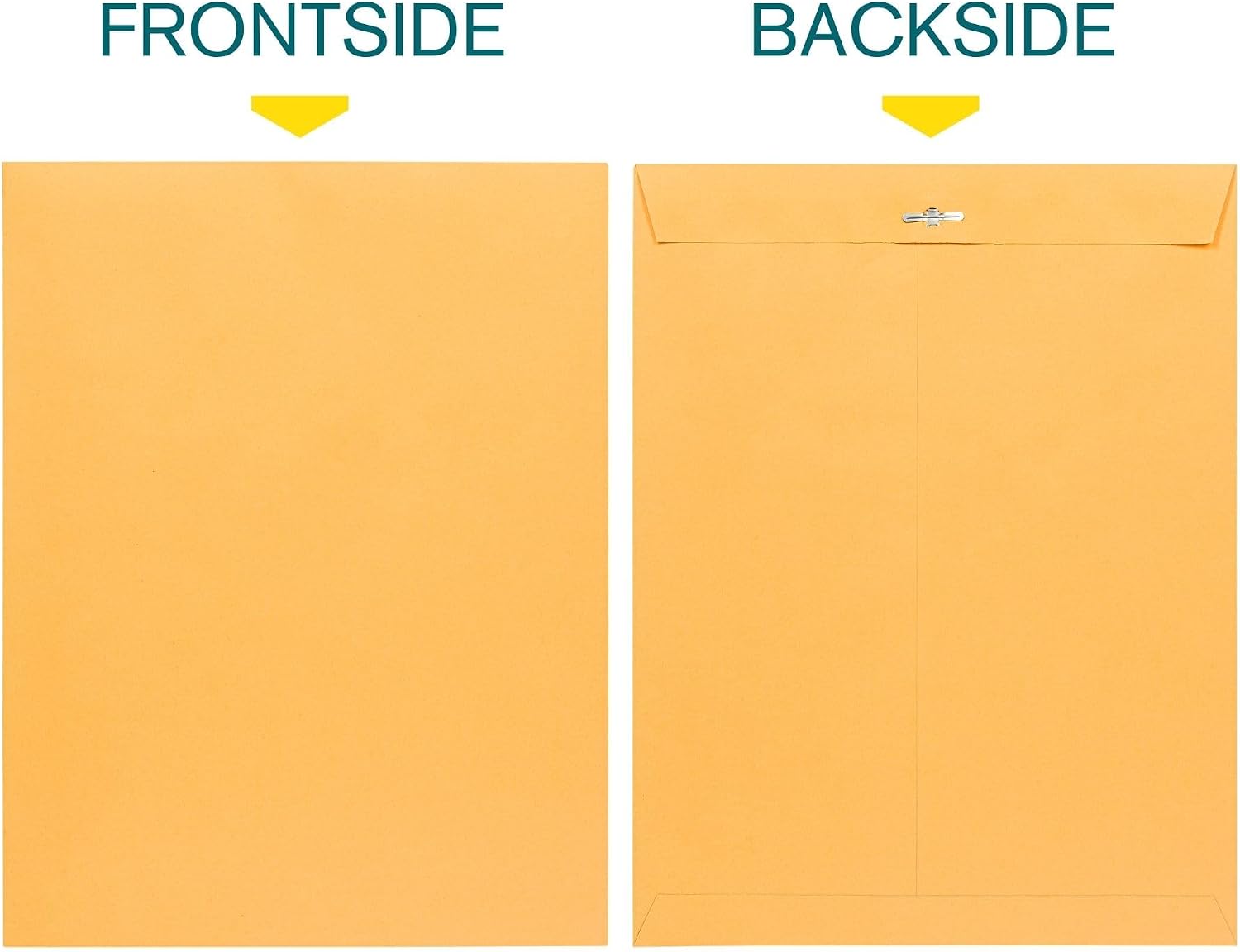 Clasp Envelopes 10x13 Inch -15 Pack Brown Kraft Catalog Envelope with Clasp Closure & Gummed Seal – 28lb Heavyweight