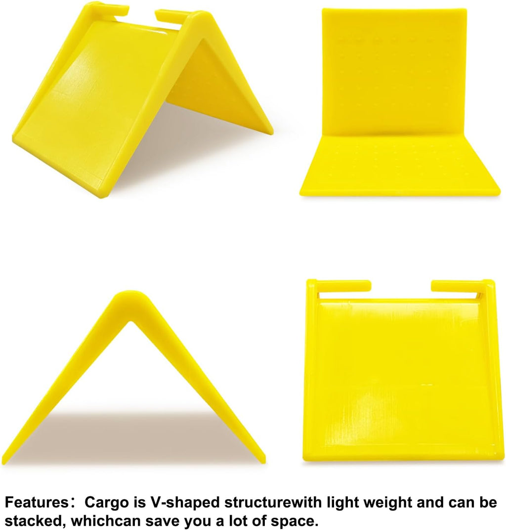 20-Pack 2 inch V-Shaped Corner Edge Protectors for Flatbed, Yellow