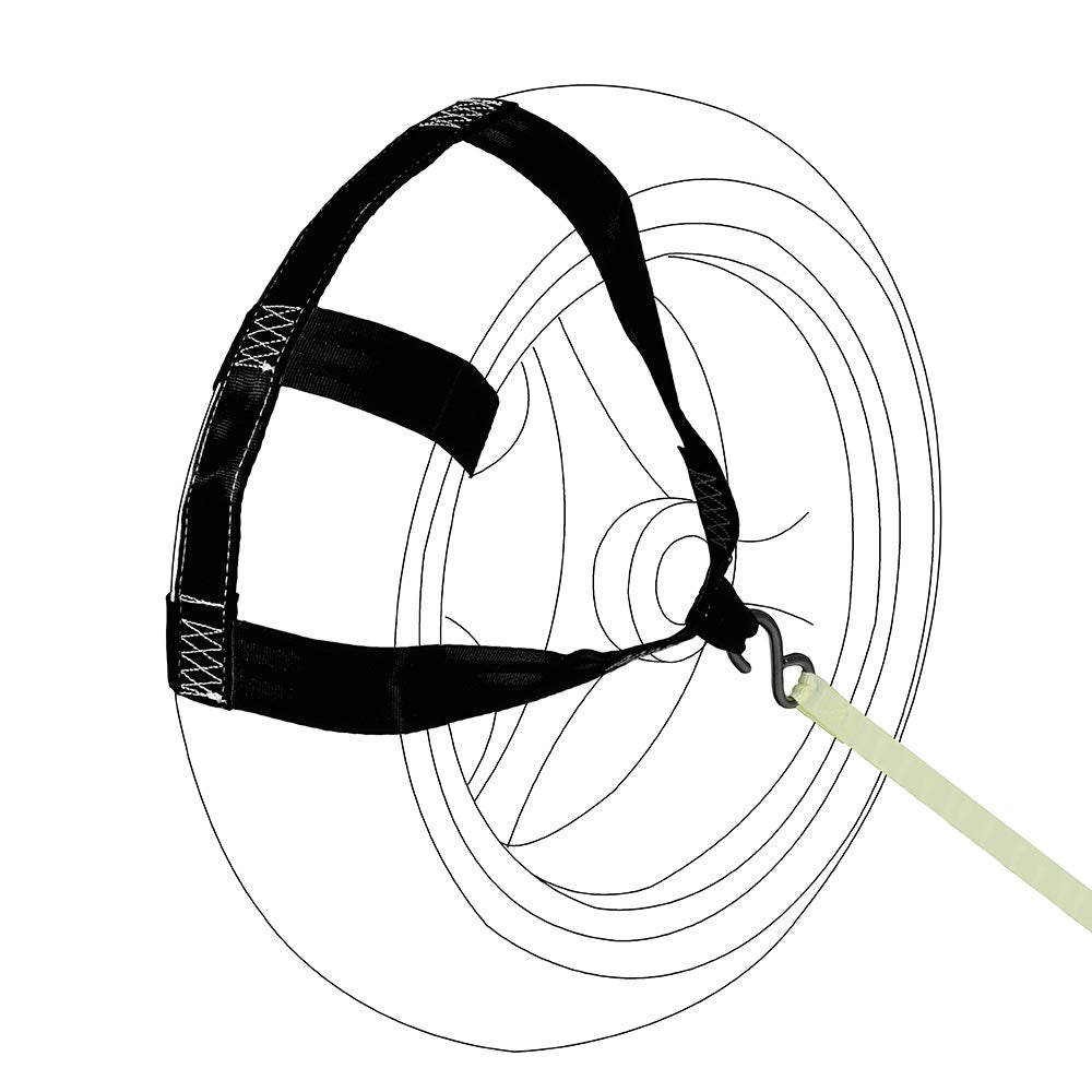 Universal Motorcycle Rear Wheel Tie Down Strap in Black