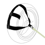 Universal Motorcycle Rear Wheel Tie Down Strap in Black