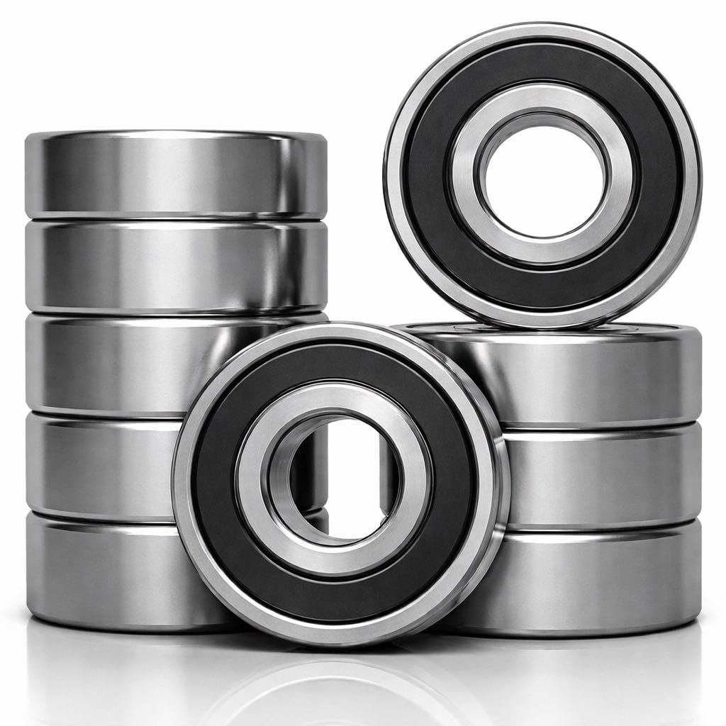 10PCS 6206 2RS Ball Bearings 30x62x16mm, Double Rubber Sealed, Extreme Heavy Duty Chrome Steel Bearing for Tractors, ATVs, Large Motors, and Agricultural Machinery