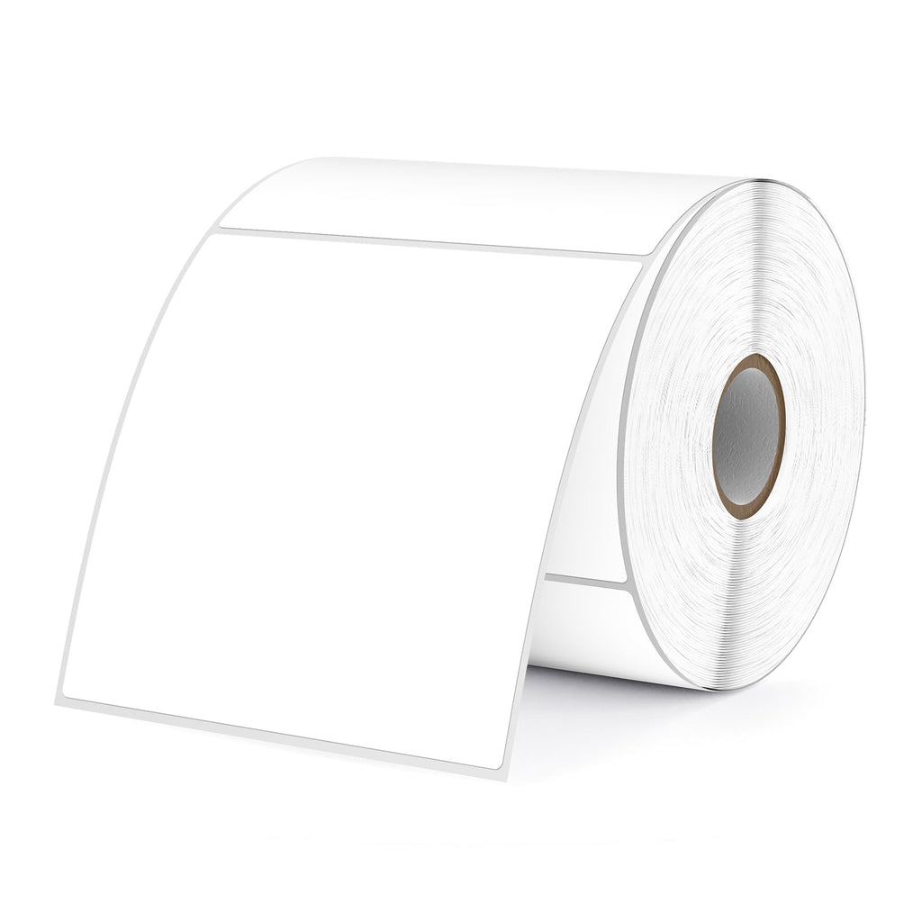 4" x 4" Large Label Stickers Roll Blank Vinyl Labels 500 Pcs