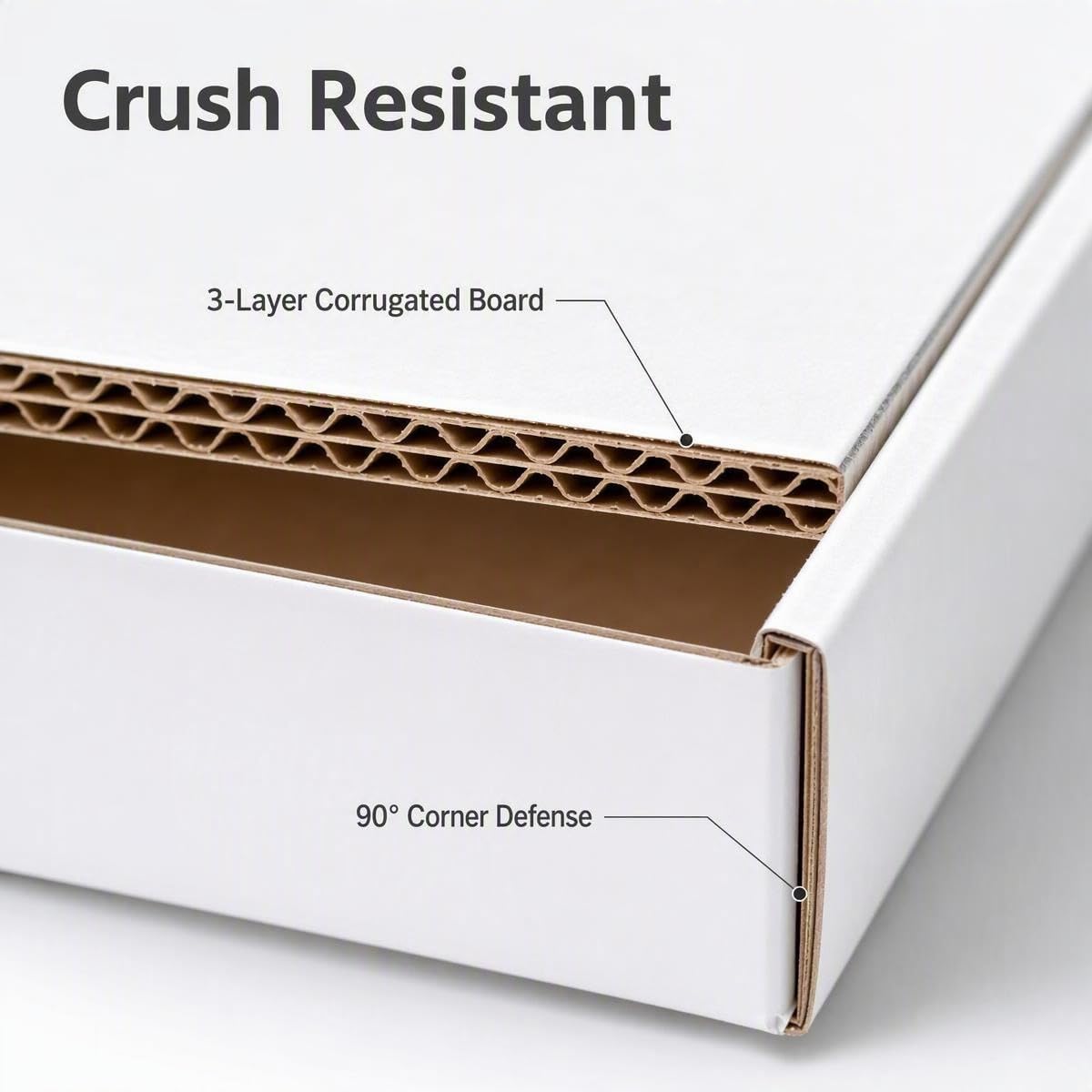 9x6x2 Inch White Shipping Mailer Boxes 20 Pack