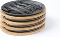 Cast Iron Fajita pan with Bamboo Tray and Handle Set of 4