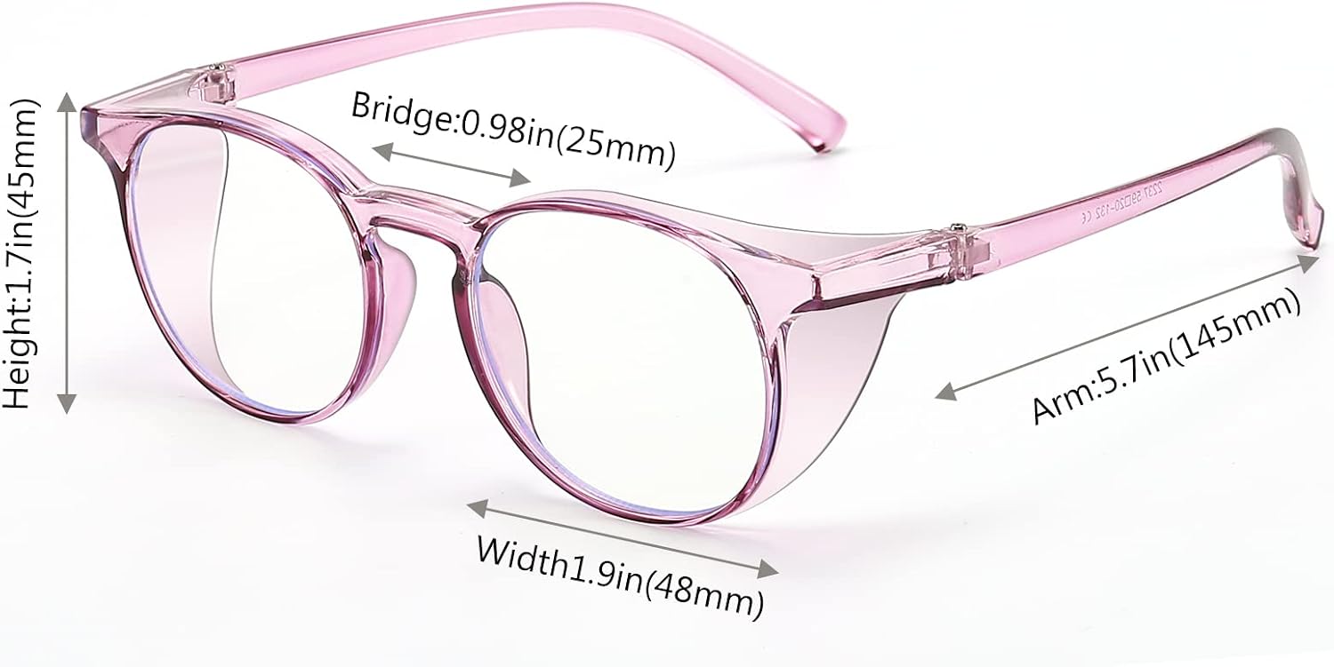 2 Pairs Anti Fog Safety Goggles Protective Glasses Blue Light Blocking Eyeglasses for Men Women