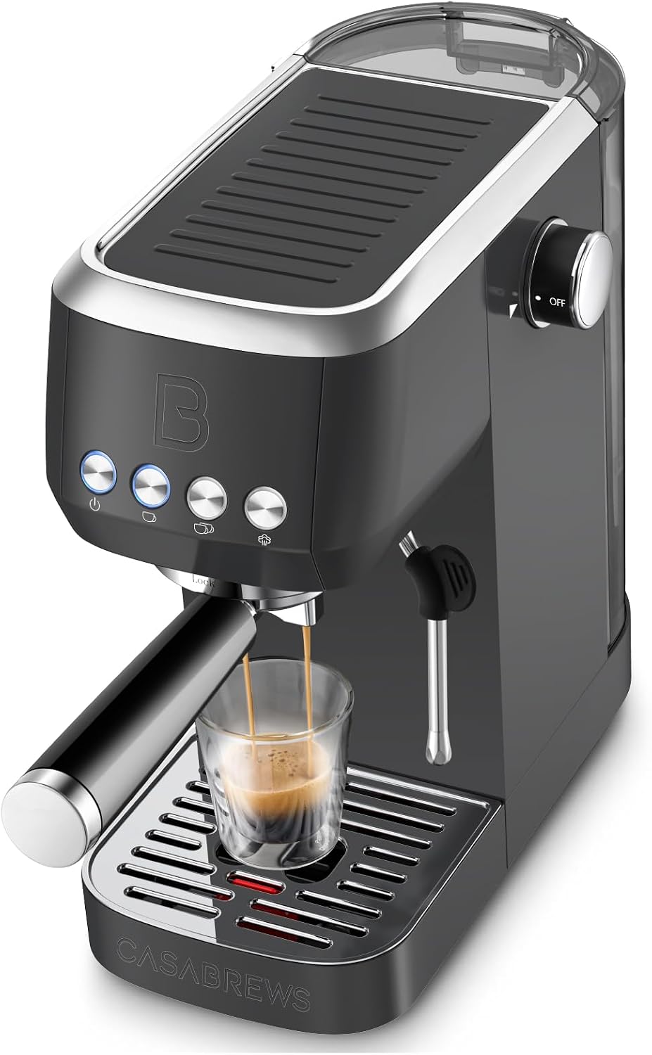 3700 Essential Espresso Machine, Stainless Steel Espresso Maker | 20-Bar Italian Pump, Powerful Steam Wand, 43.9oz