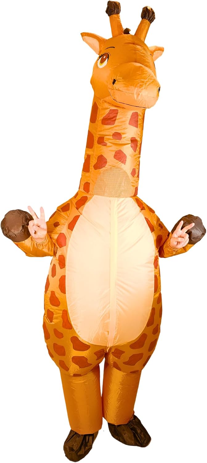 Inflatable Costume Adult, Blow Up Giraffe Costume for Halloween Inflatables Cosplay Party