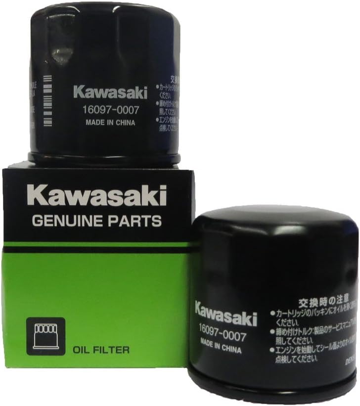 Genuine Kawasaki Oil Filter Part Number 16097-0007, 2 pack